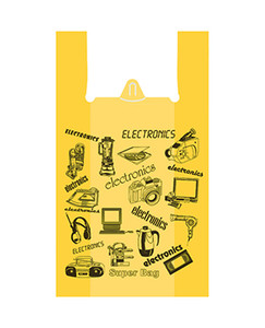 Пакет майка ПНД «Электроника» цветной, 42х65см, 17 мкм, упаковка 100 штук